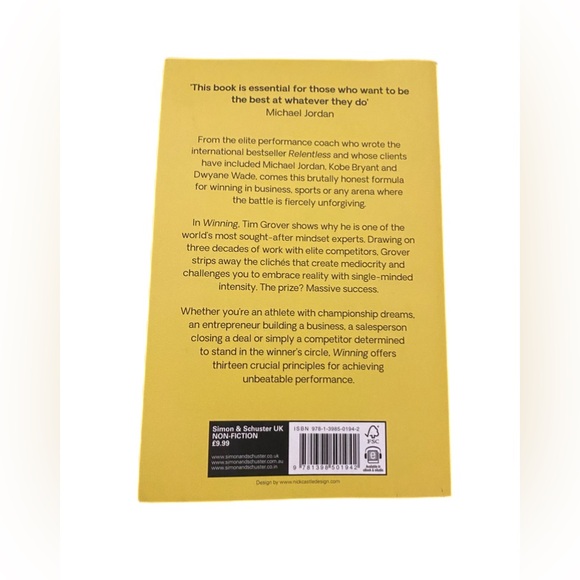 Paperback Book Winning: The Unforgiving Race To Greatness - Picture 3 of 3